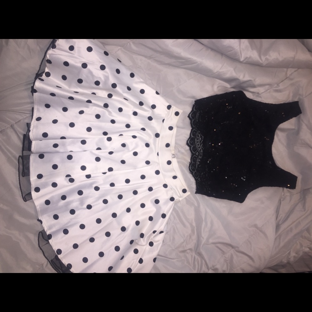two piece formal short homecoming dress